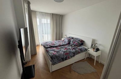 Miete einer modernen Wohnung mit 3 Schlafzimmern, 107 m², Blick auf die Weichsel, Zabłocie, Krakau, Polen